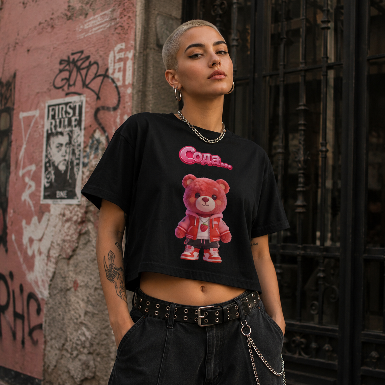 Strizzi Boutique "Soda Himbär 2" - Women’s crop top KYR Vorne
