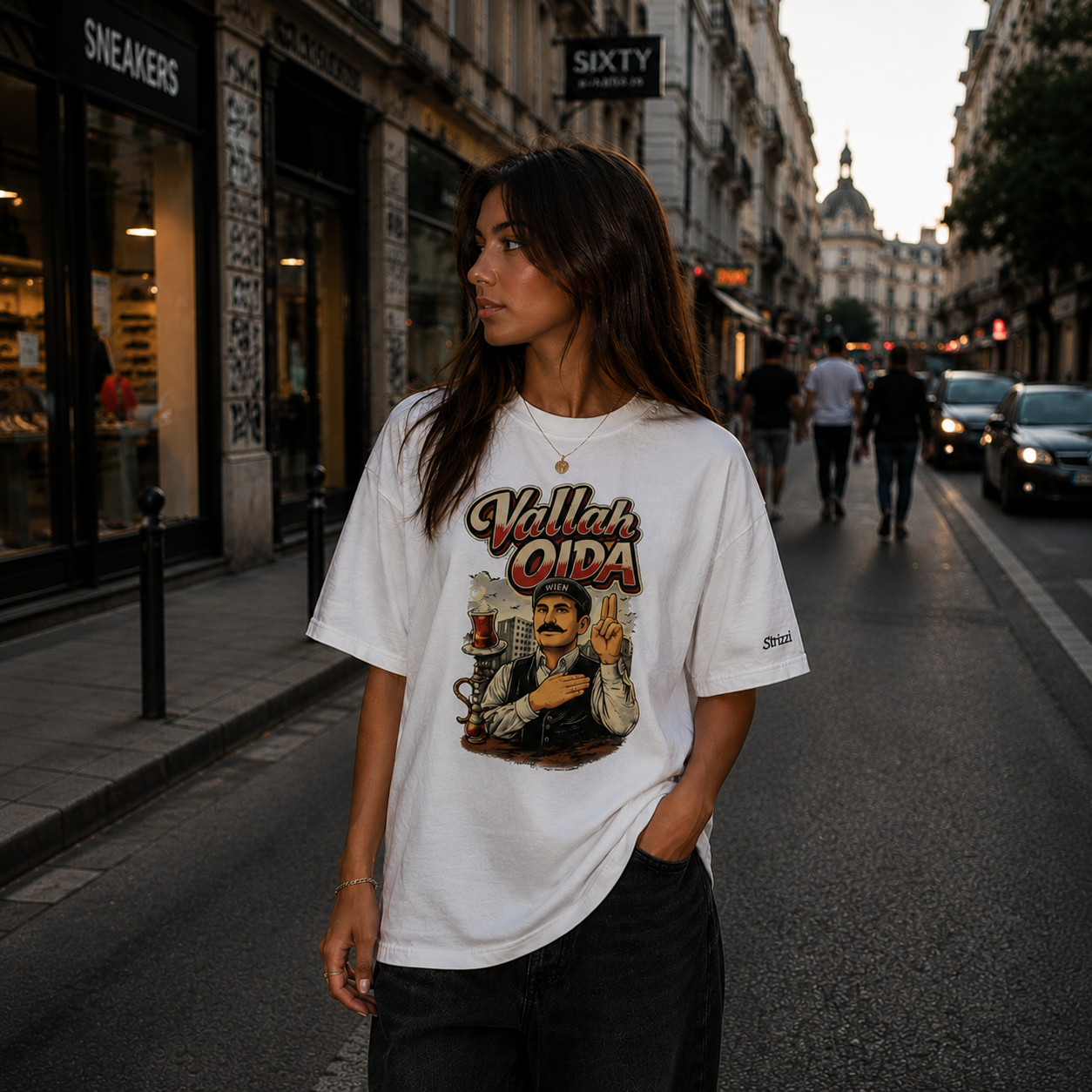 Strizzi Boutique "Vallah Oida" - Unisex classic tee Vorne