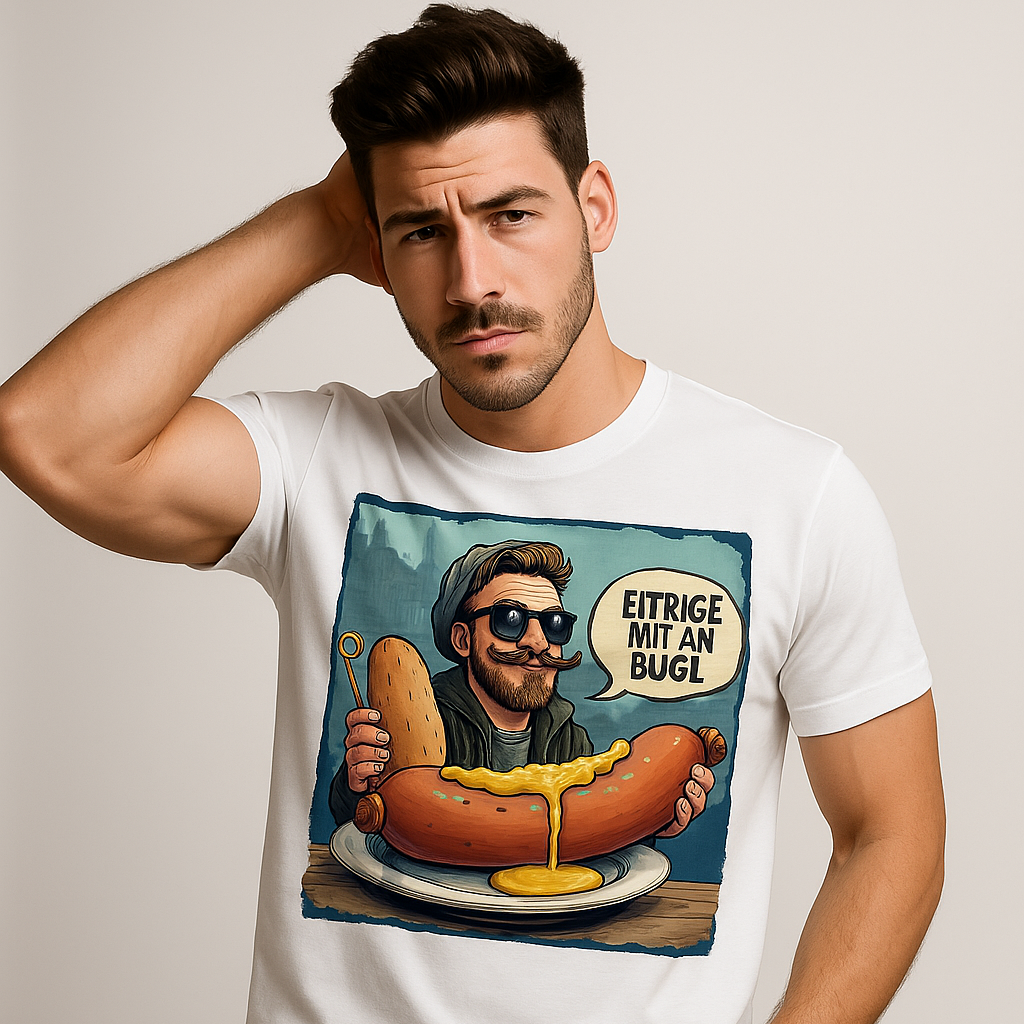 Strizzi Boutique "Eitrige mit an Bugl" - Unisex T-Shirt