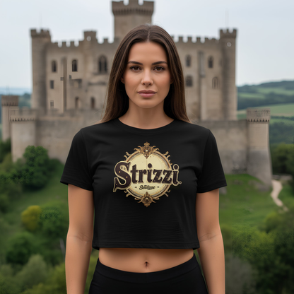 Strizzi Boutique "Logo Braun" - Women’s crop top hinten