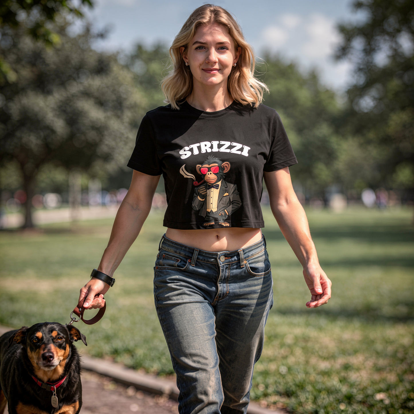 Strizzi Boutique "Smokin’ Monkey"- Womens's Crop top