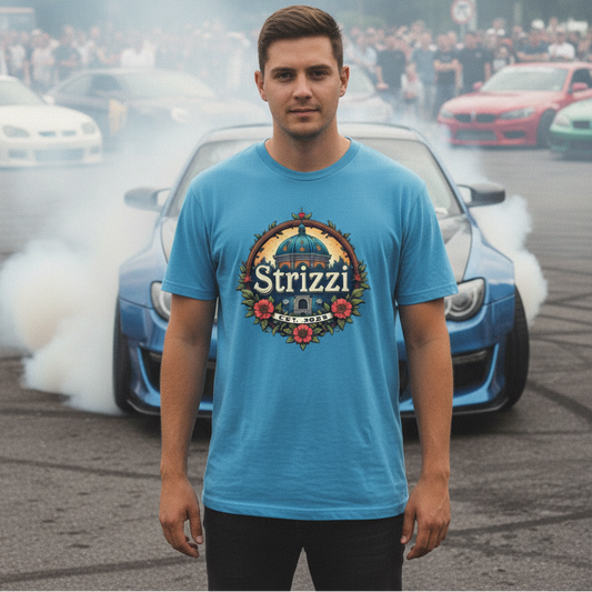 Strizzi Boutique "Schriftzug mit Rosen" - Unisex T-Shirt