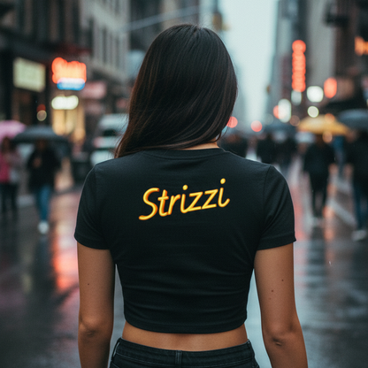 Strizzi Boutique "Schrift Gelb" - Women’s crop top