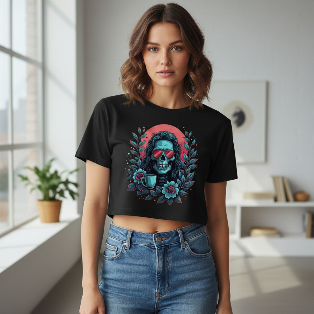Strizzi Boutique "Koffeinkadaver"- Women’s crop top