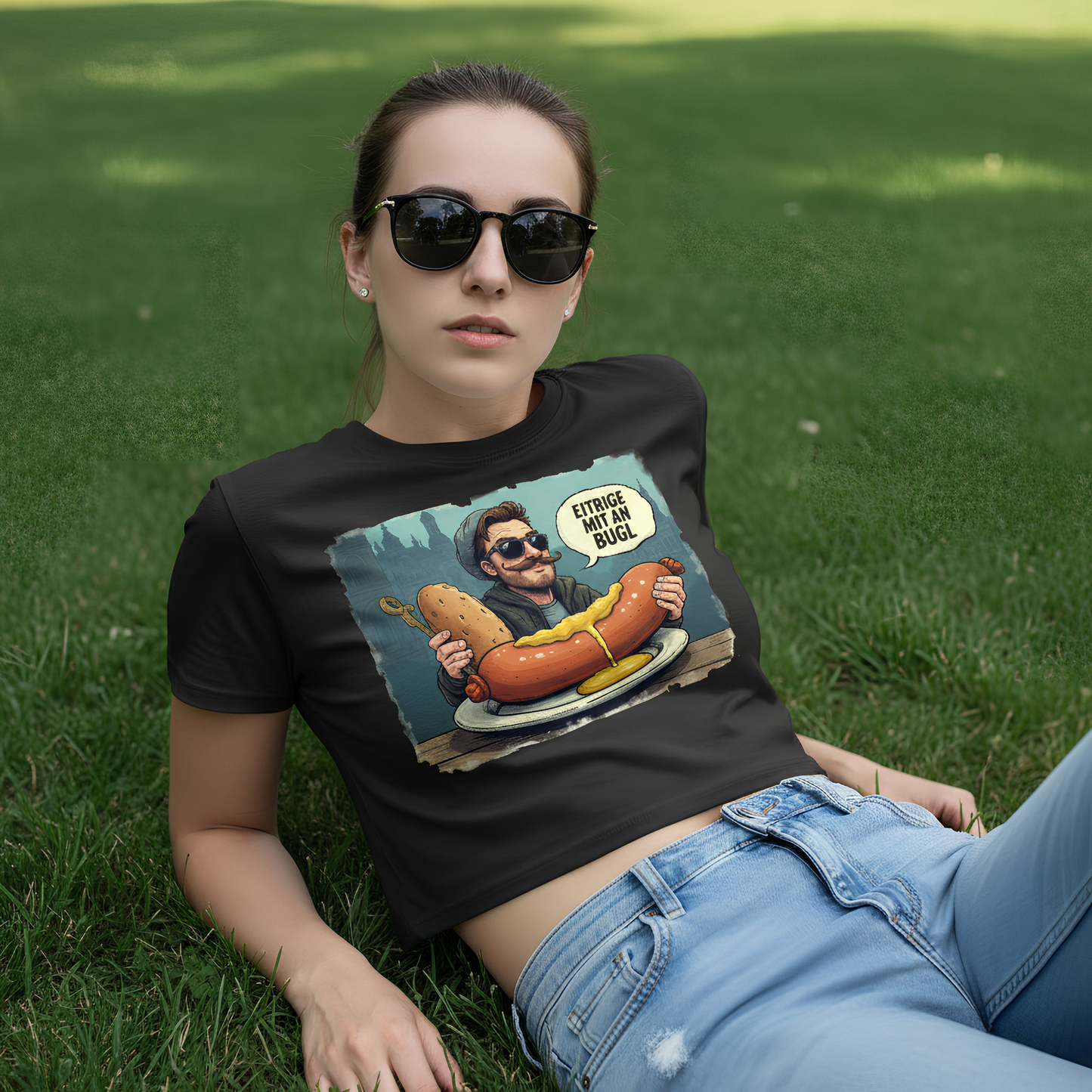 Strizzi Boutique "Eitrige mit an Bugl"- Women’s crop top DE
