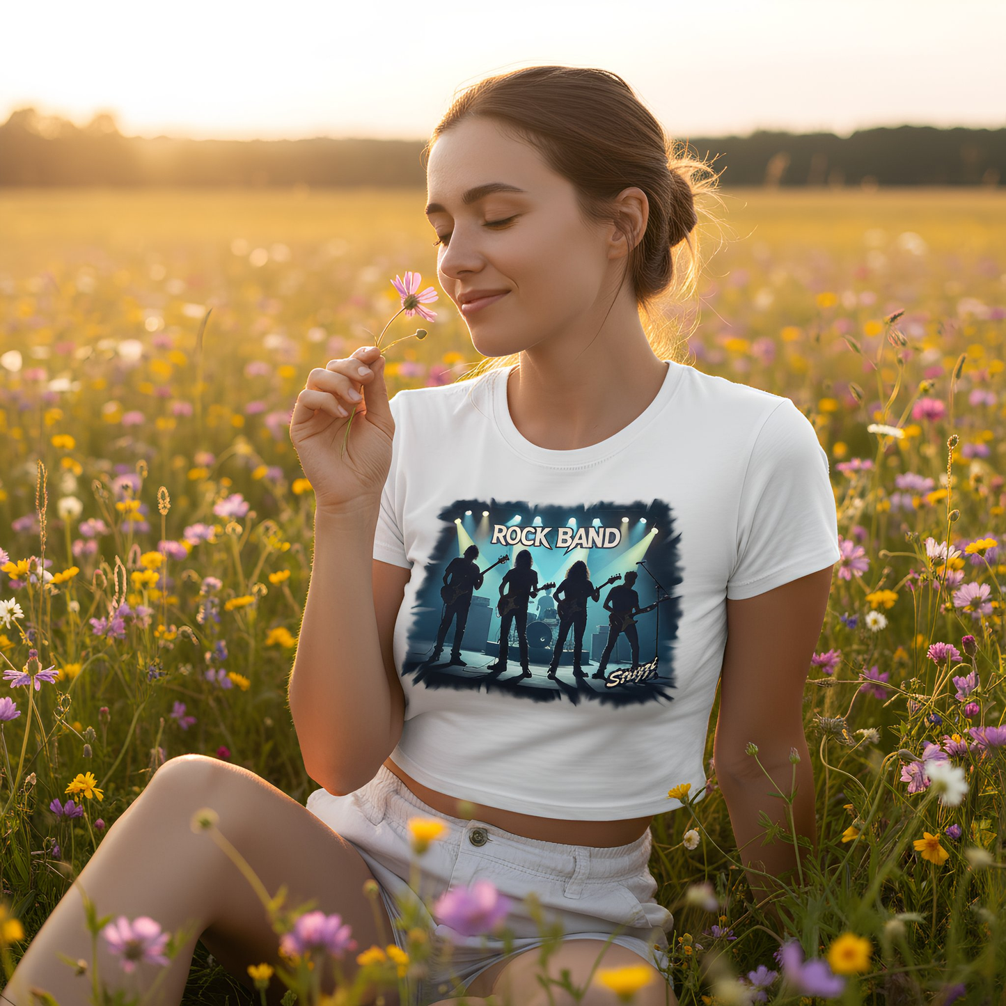 Strizzi Boutique "Rock Band" - Women’s crop top vorne