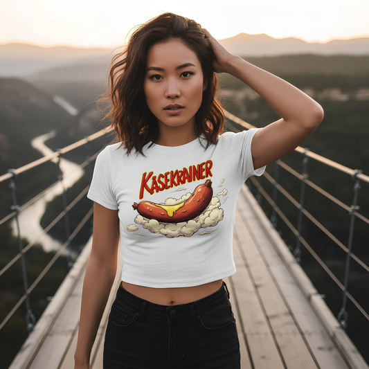 Strizzi Boutique "Käsekrainer" Deutsch - Women’s crop top DE