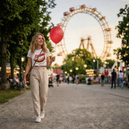 Strizzi Boutique "Käsekrainer" Deutsch - Women’s crop top DE