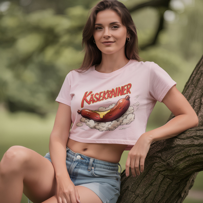 Strizzi Boutique "Käsekrainer" Deutsch - Women’s crop top DE