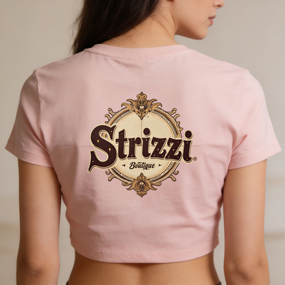 Strizzi Boutique "Logo Braun" - Women’s crop top hinten