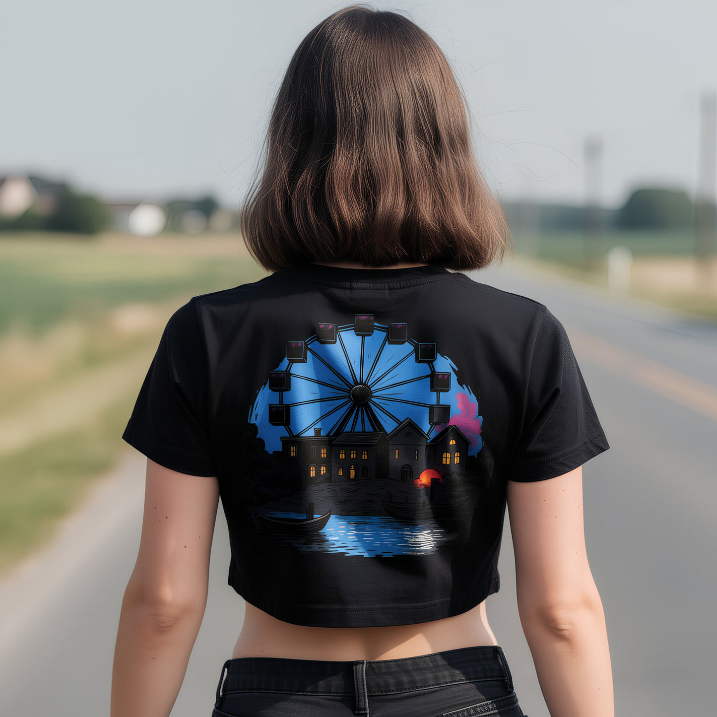 Strizzi Boutique "Donau-Riesenrad" - Women’s crop top hinten